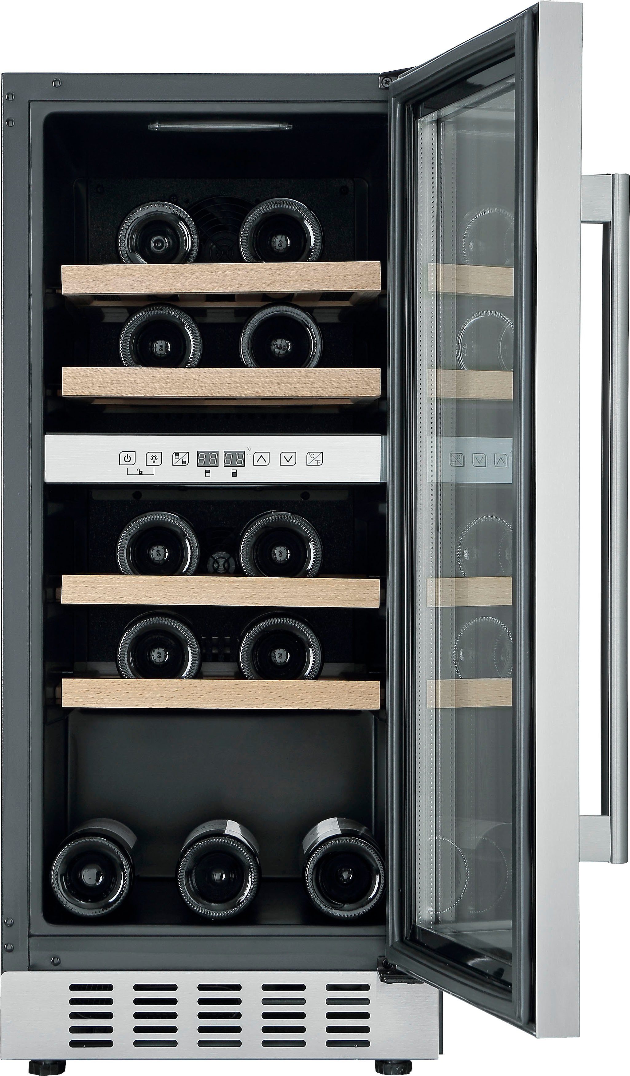 Hanseatic Weinkühlschrank HWC31GCIA, für 31 Standardflaschen á 0,75l,unterbaufähig