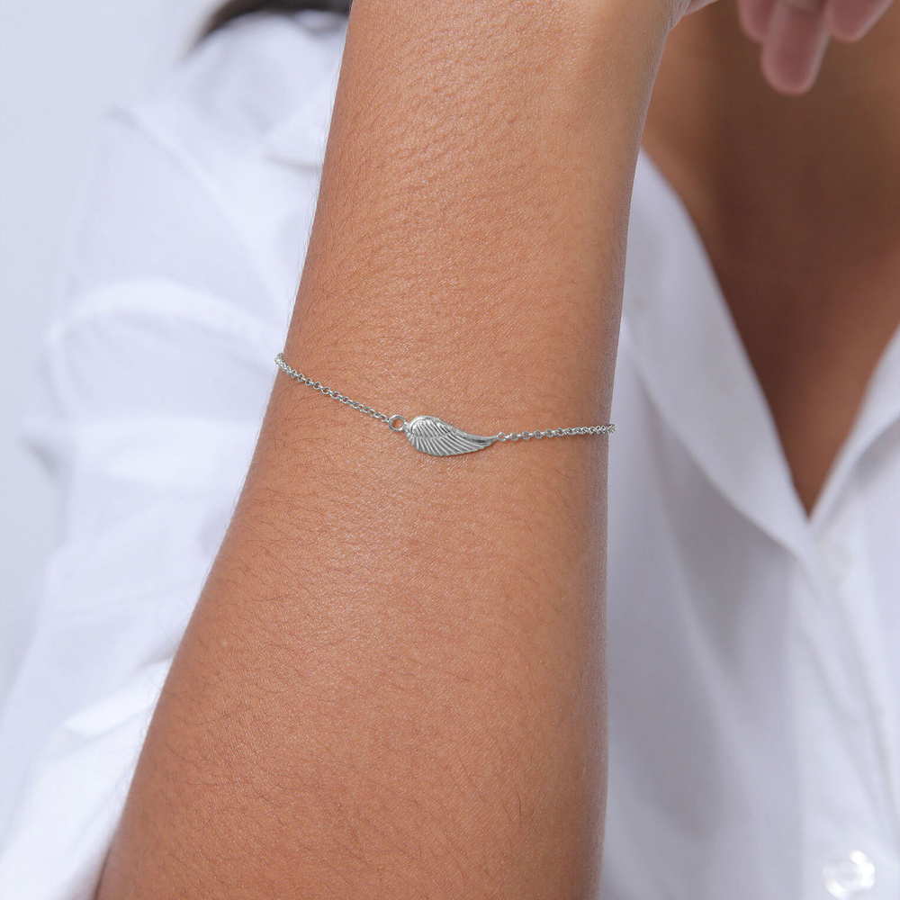 Elli Elli Bracelet Femmes Symbole Aile Ange Gardien en Argent Sterling 925 Bracelet