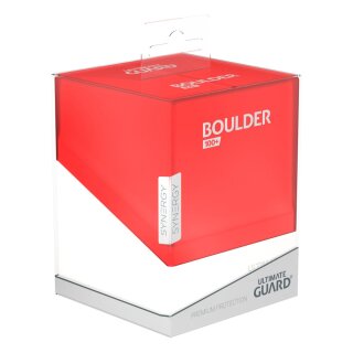 Ultimate Guard Boulder Deck Case 100+ Synergy Rot/Weiß