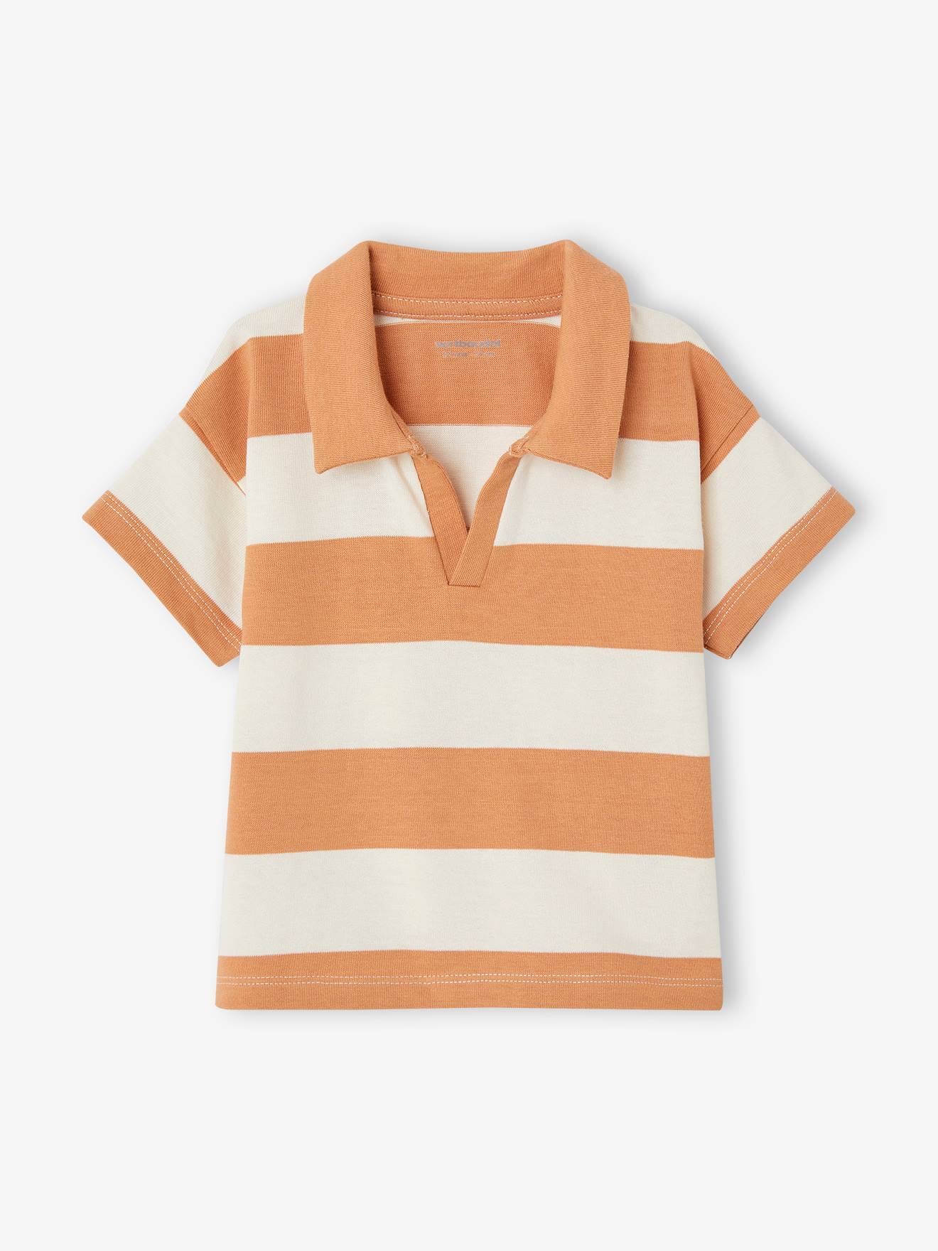 Vertbaudet Baby-Set: Latzshorts & Poloshirt - pfirsich