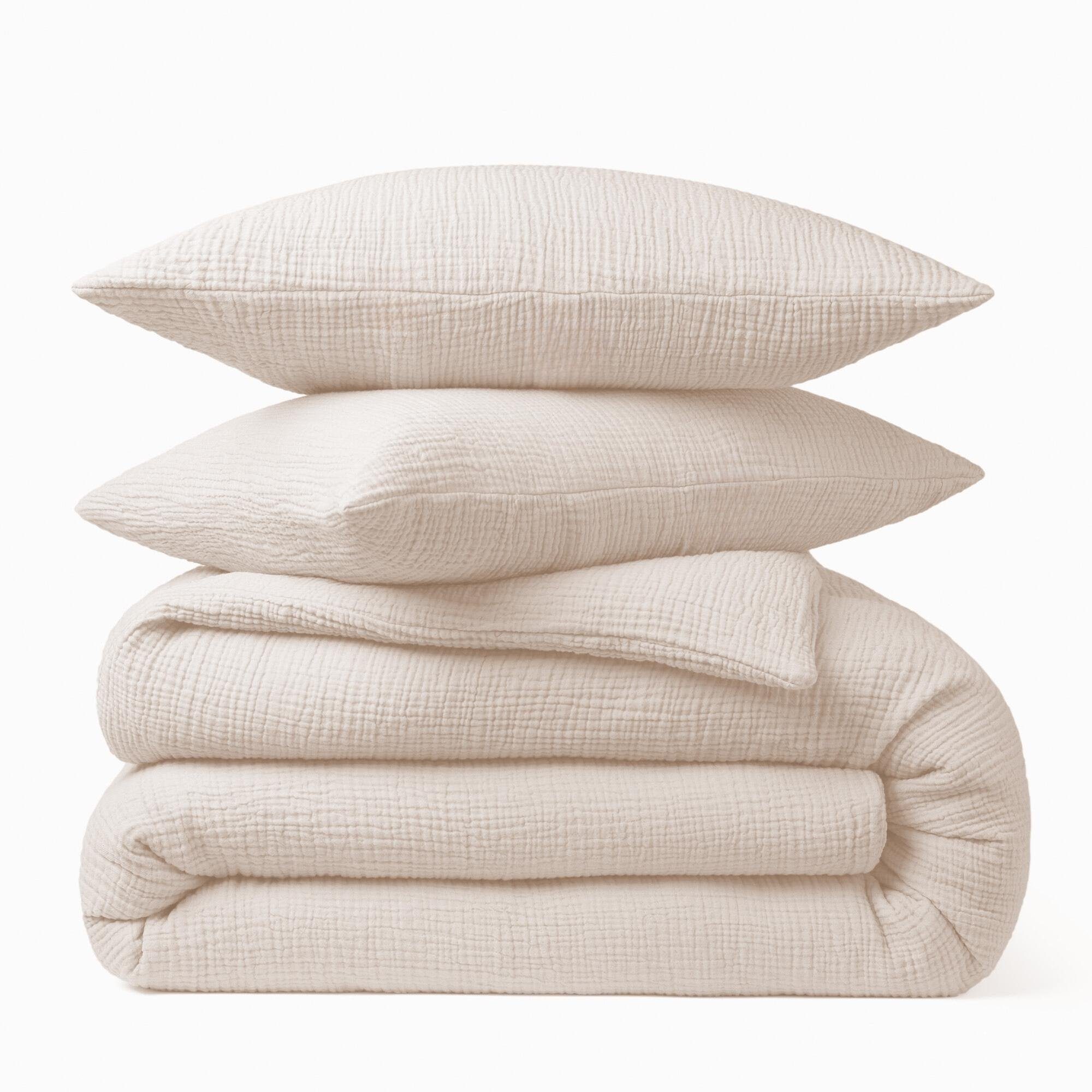Bettwäsche Bettbezug Set aus 100% Musselin Baumwolle, blanketino, atmungsaktiver Kissenbezug & Deckenbezug, Musselin, Made in Germany