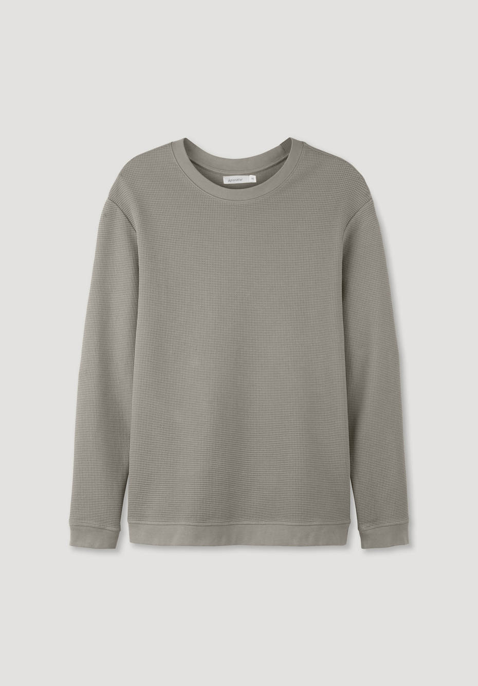 Waffelpiqué-Pullover Regular aus reiner Bio-Baumwolle