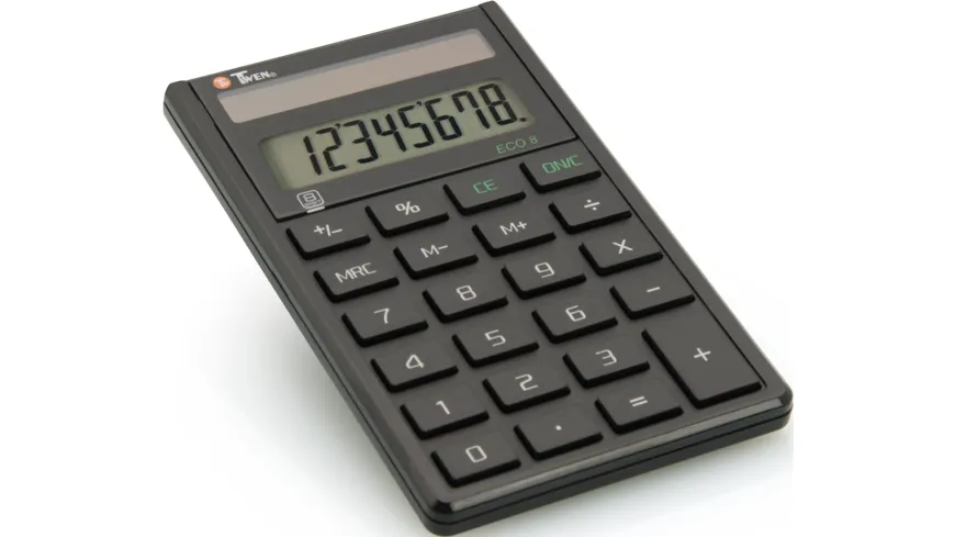 TWEN Eco 8 - umweltfreundlicher Taschenrechner