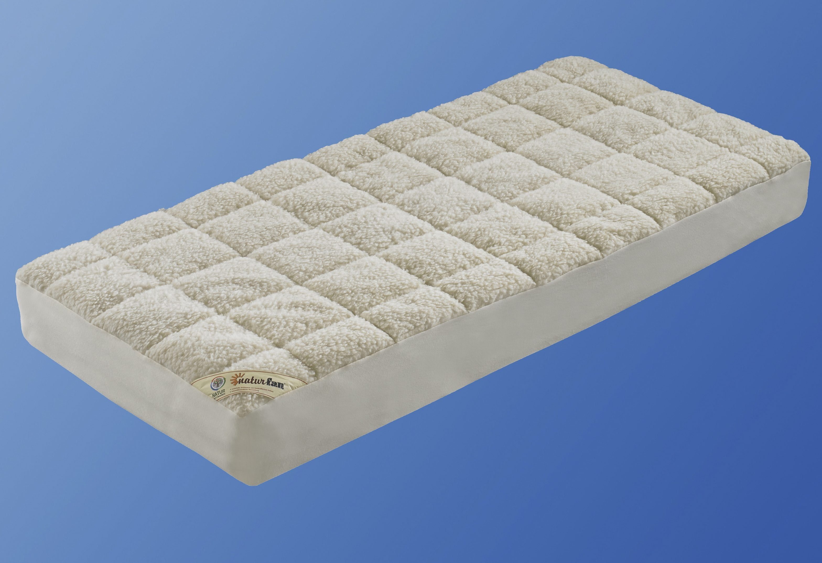 Matratzenauflage Unterbett Lammflor mit Spannauflage f.a.n. Schlafkomfort, hohe klimaregulierende Wirkung