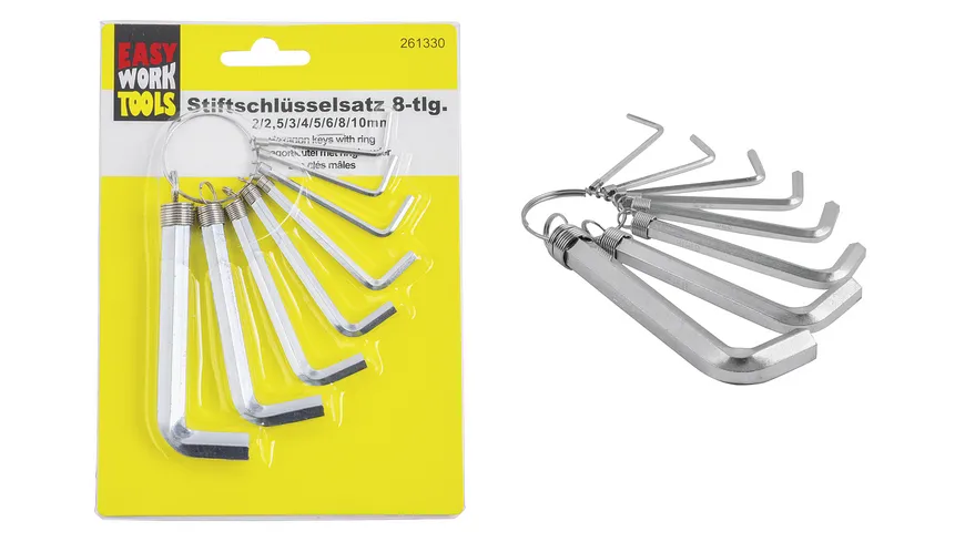 EASY WORK Stiftschlüsselsatz  8-teilig