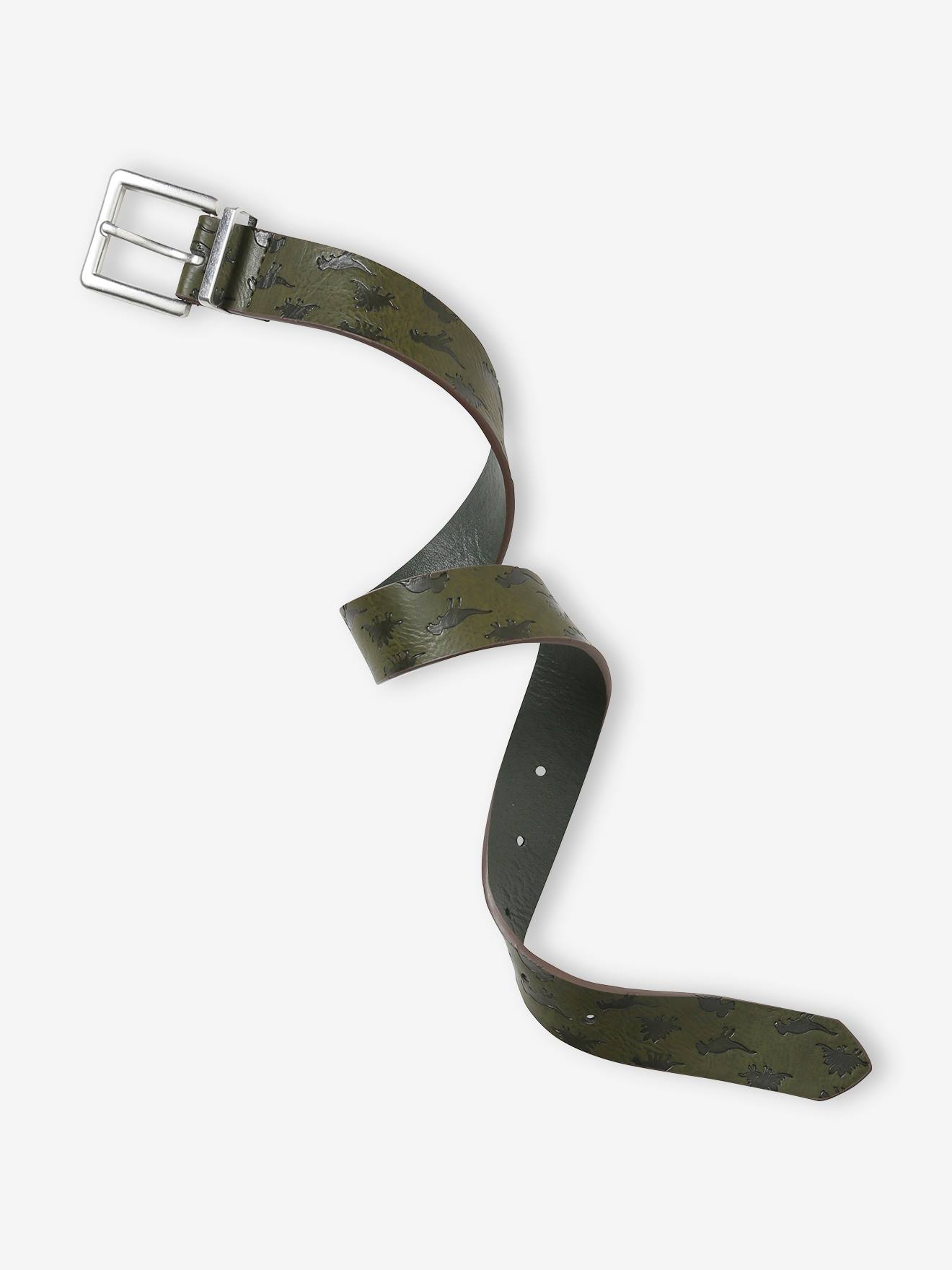 Ceinture dinosaures garçon kaki