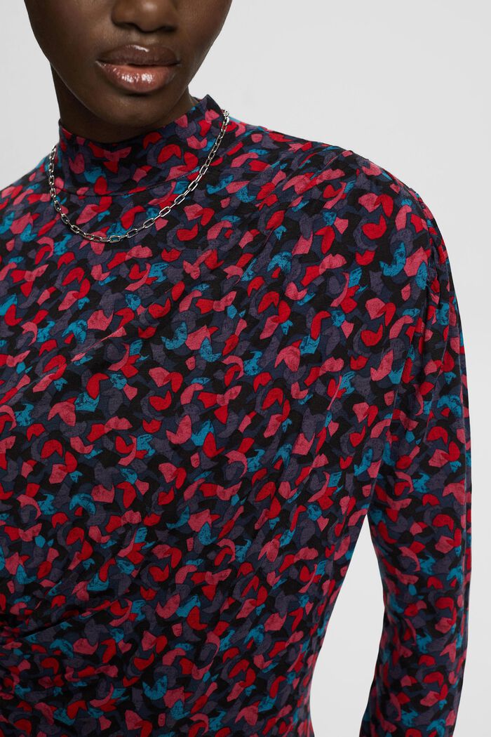 Blusen-Shirt mit Allover-Print