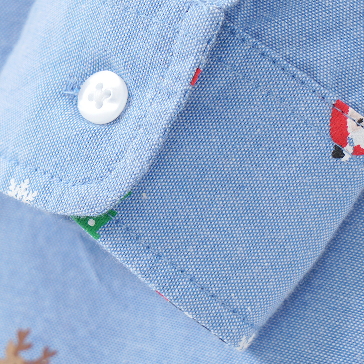 Jungen Weihnachtshemd mit Fliege hellblau