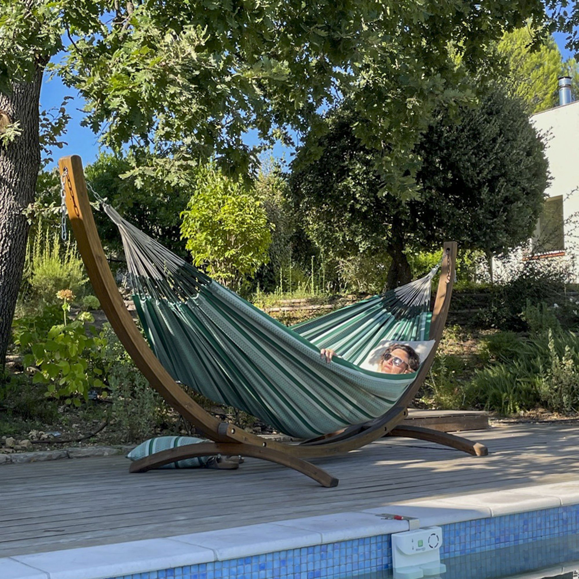 La Siesta Hängematte Doppel Hängematte Modesta Agave von La Siesta Bio Baumwolle Tuchhänge, Hochwertige Qualität