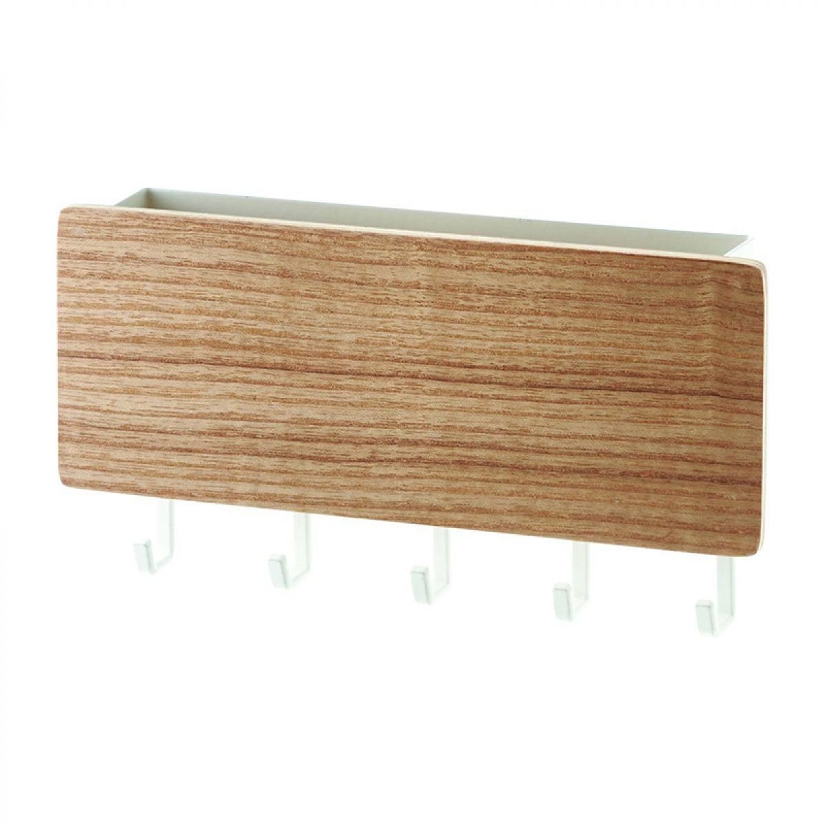 Fokelyi Schlüsselbrett Wandmontierter Schlüsselhalter aus Holz für Briefe,Schlüssel