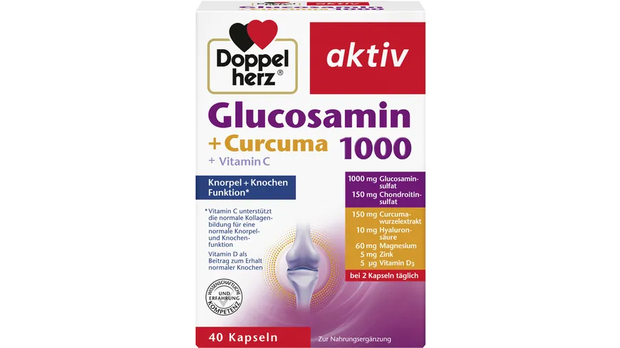 DH Glucosamin 1000+Curcuma 40 Kps.