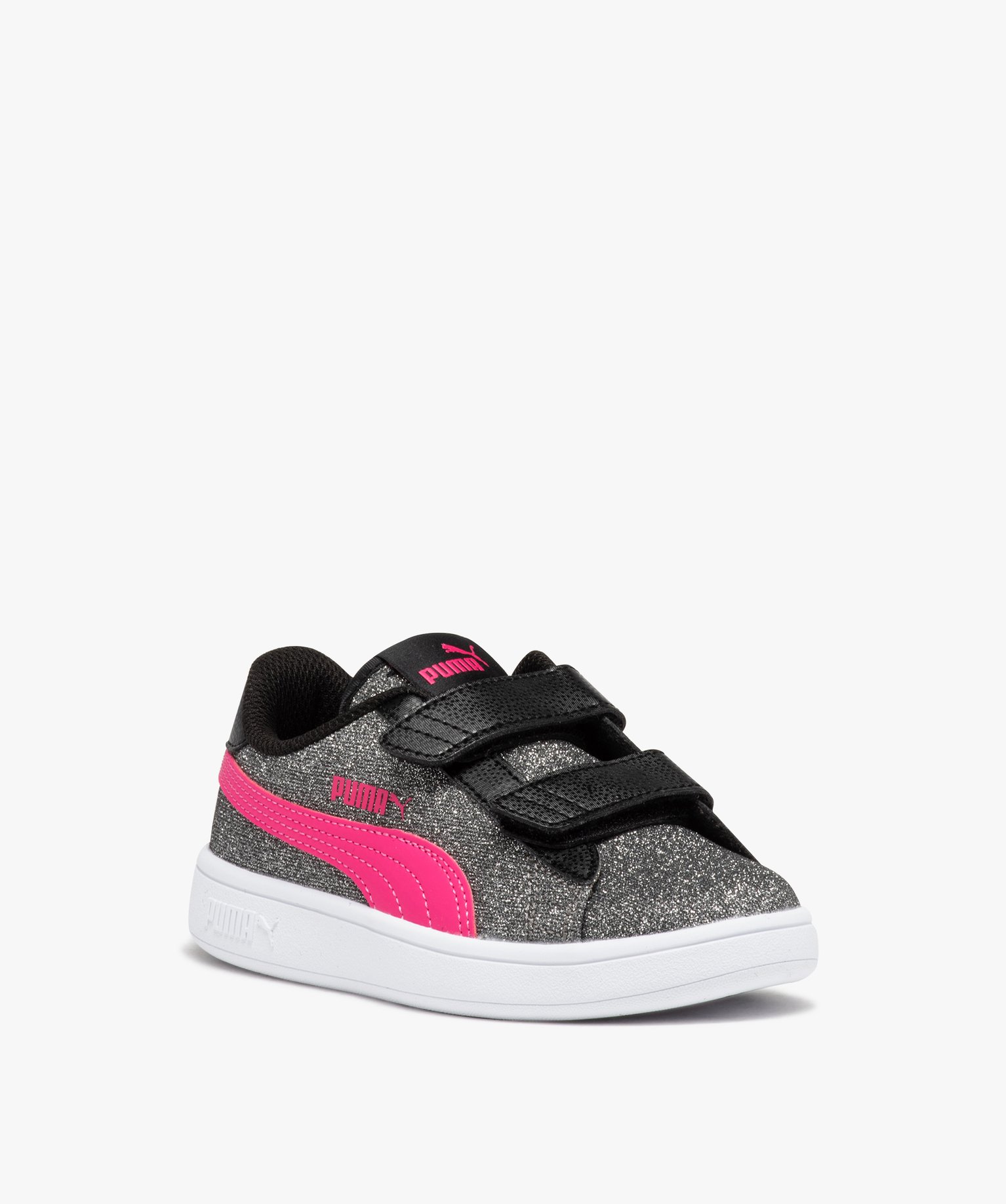 Baskets fille à paillettes et à scratch - Puma noir | GEMO