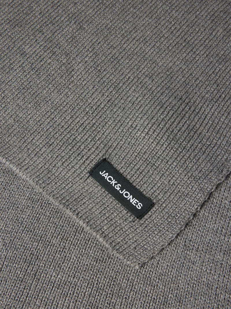 Schal mit Label-Detail Modell 'DNA' in mittelgrau meliert