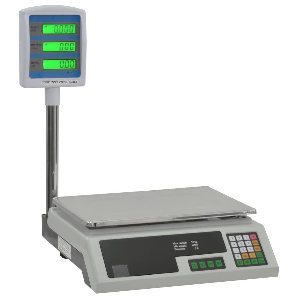 vidaXL Küchenwaage Elektronische Paketwaage mit LCD 30 kg