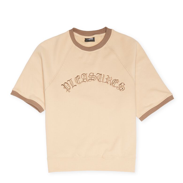 Pleasures Old E Ringer Shortsleeve Crewneck tan