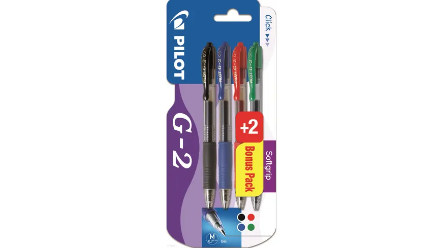 PILOT Gelschreiber G-2 Bonuspack