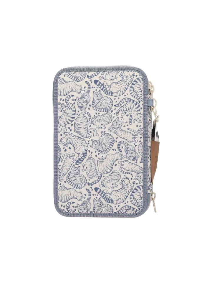 Depesche 3-Fach Federtasche TOPModel 7,5 x 13 x 20 cm in blau-beige günstig kaufen onesize