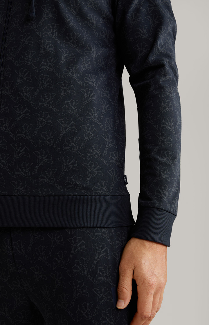 Loungewear Sweatjacke in Dunkelblau