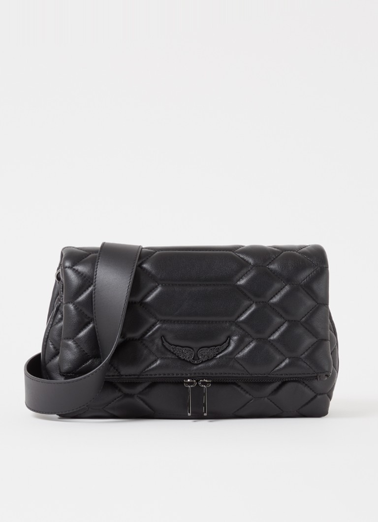 Zadig&Voltaire Rocky Mat XL -olkalaukku tikattua lampaannahkaa.