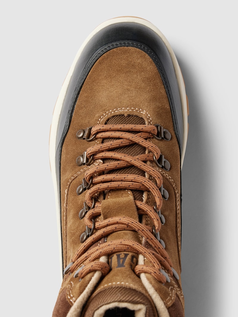 Boots mit Label-Details Modell 'Hillark' in mittelbraun