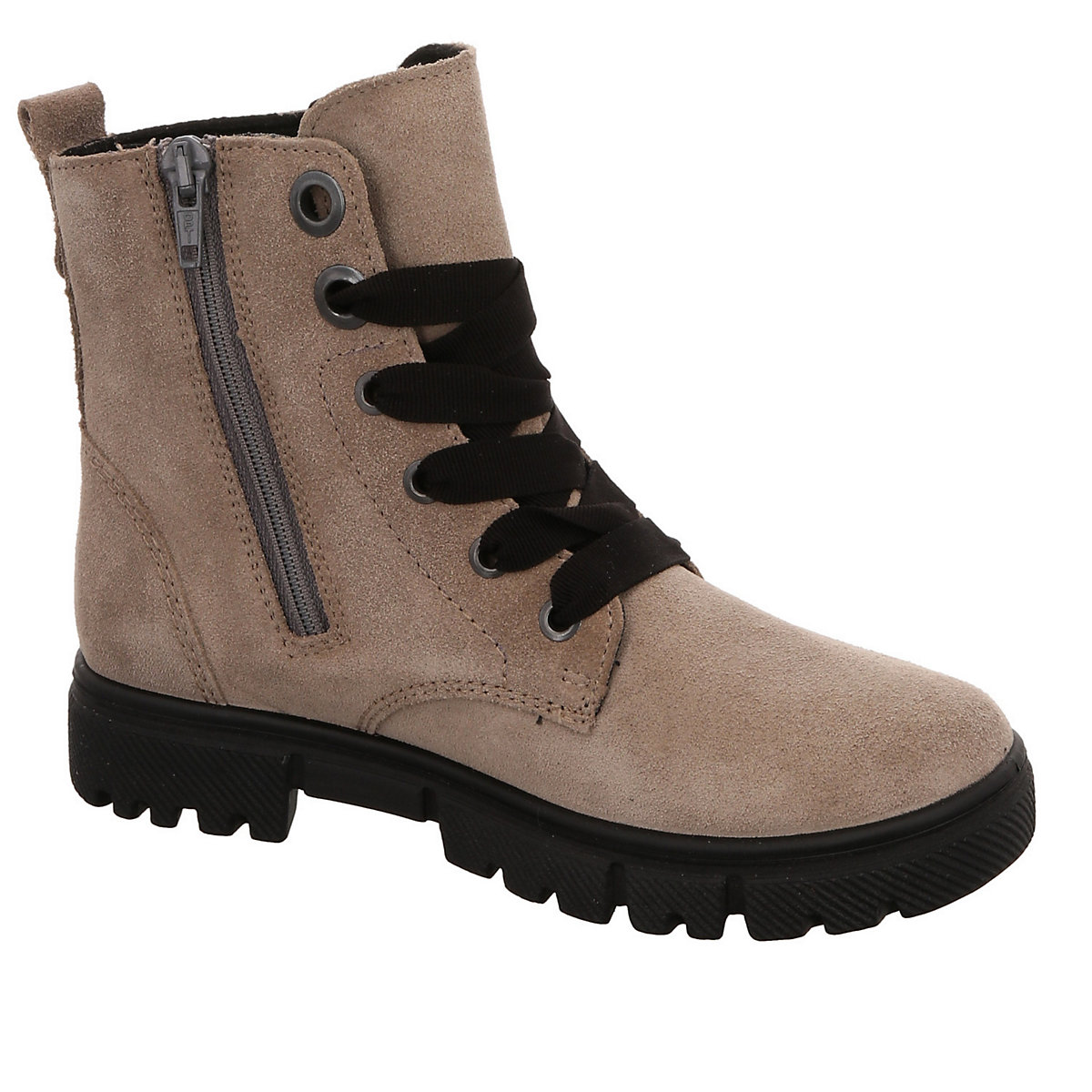 Mädchen Stiefel Schuhe Suri Schnürboots Kinderschuhe Veloursleder uni Halbschuhe