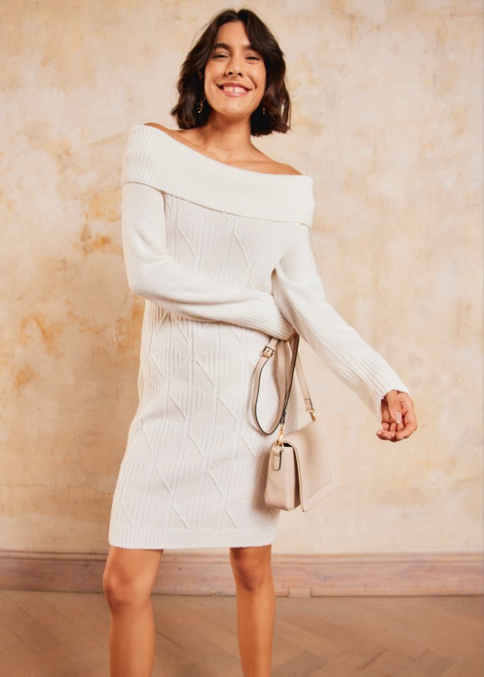 Carmen-Strickkleid