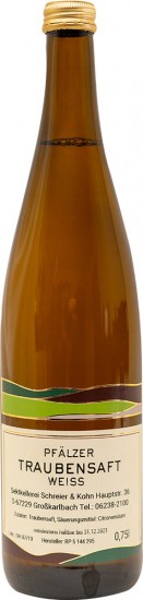 Traubensaft weiss - Wein- und Sektgut Schreier