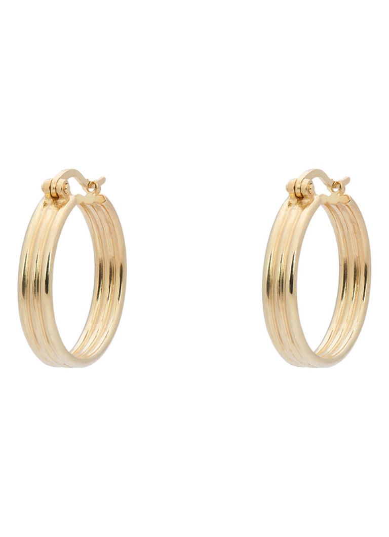 Anna + Nina Poetic Hoop Earrings Gold Plated