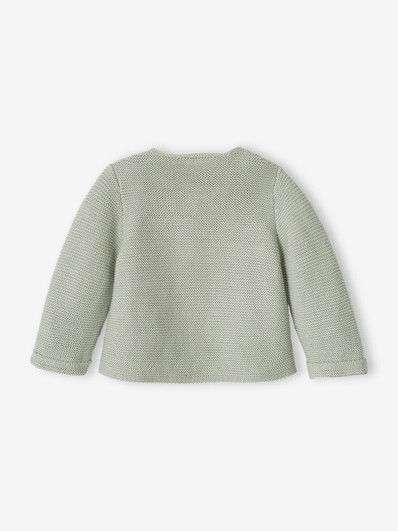 Cardigan en coton bébé fine jauge BASICS cappuccino