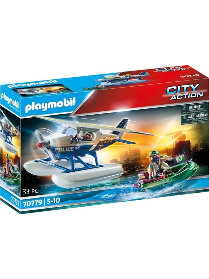 Playmobil Polizei-Wasserflugzeug: Schmuggler-Verfolgung in Mehrfarbig ab 5 Jahre günstig kaufen onesize
