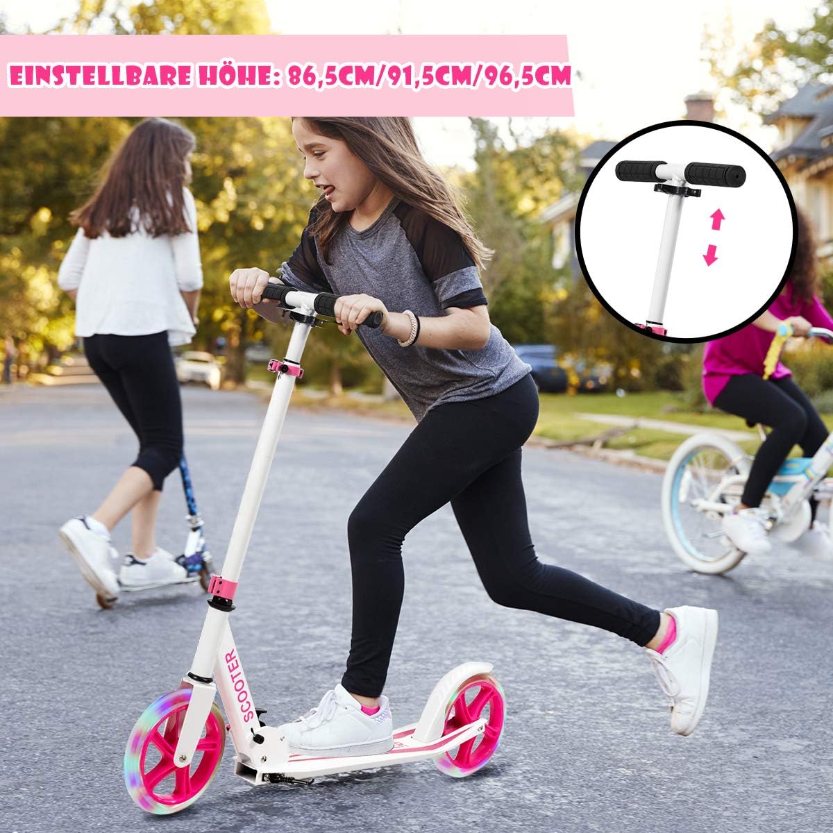 Costway Scooter Roller klappbar, Tretroller höhenverstellbar