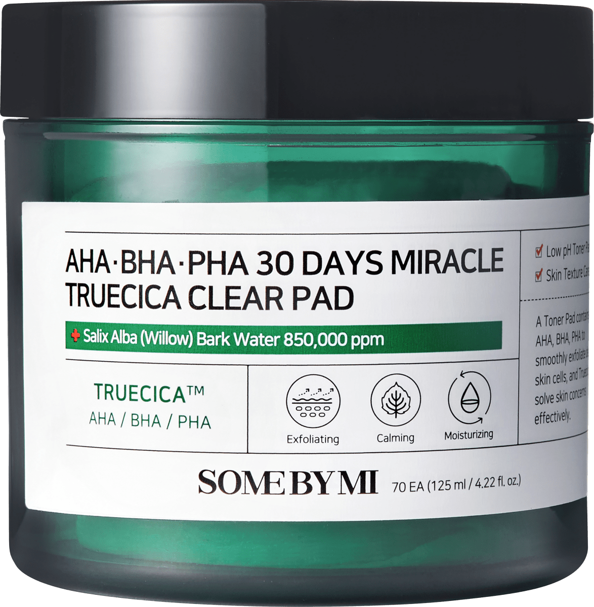 Gesichtsreinigungspads AHA-BHA-PHA 30 days Miracle Truecica, 70 St