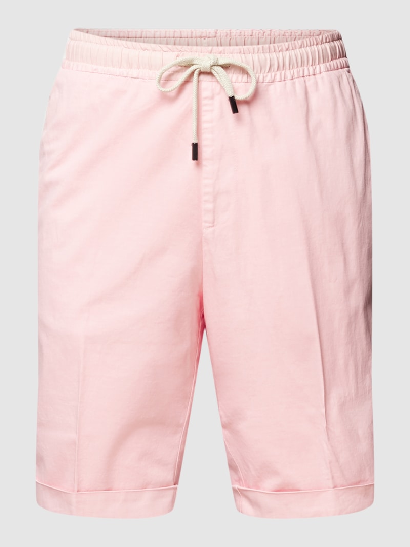 Shorts mit seitlichen Eingrifftaschen in hellrosa