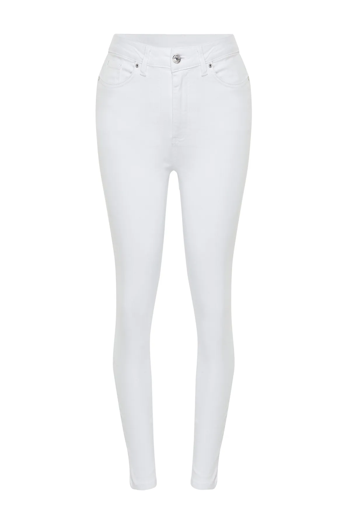 Trendyol Collection  Weiße Skinny Jeans mit hoher Taille TWOSS24JE00266