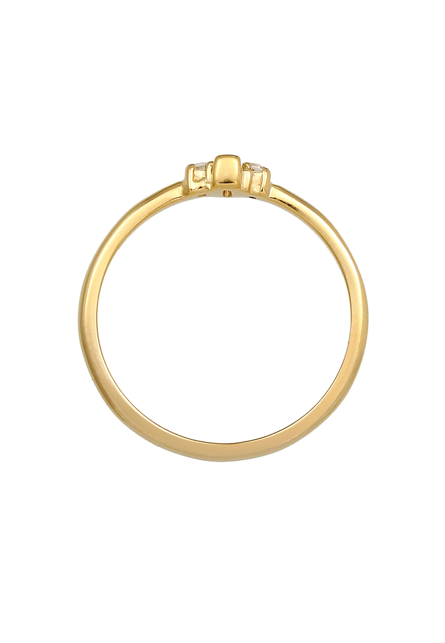 Anillo de compromiso solitario Elli PREMIUM para mujer, filigrana con topacio en plata de ley 925 chapada en oro.