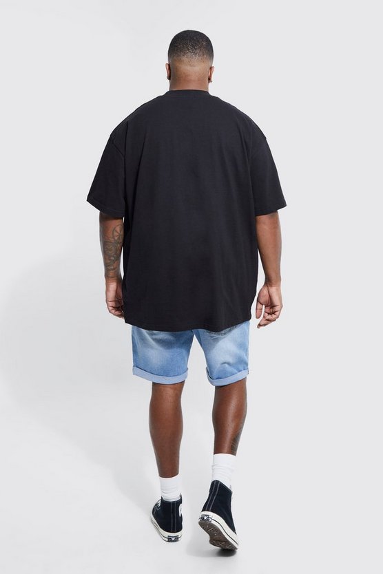 Plus Skinny Stretch Jeansshorts