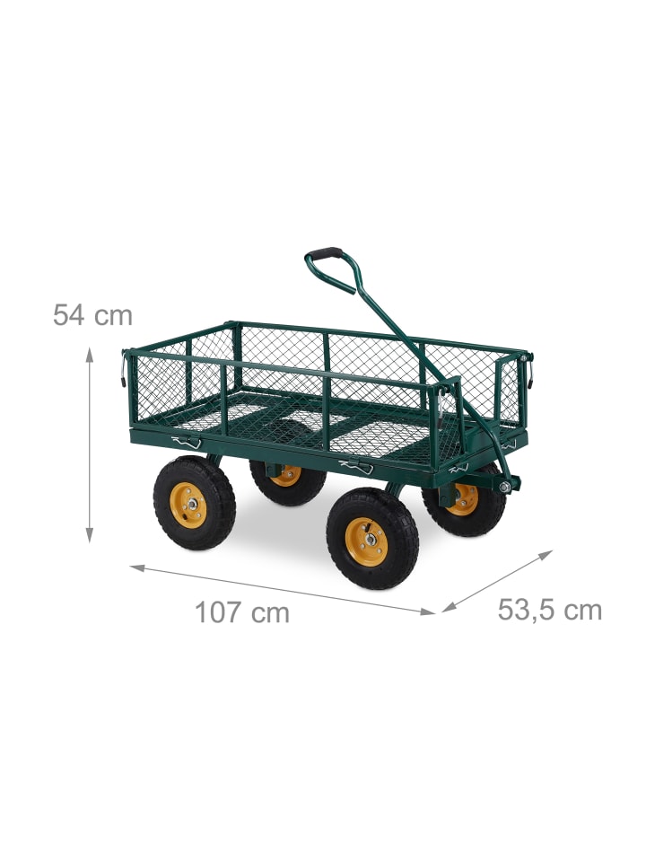 relaxdays Handwagen in Grün günstig kaufen onesize