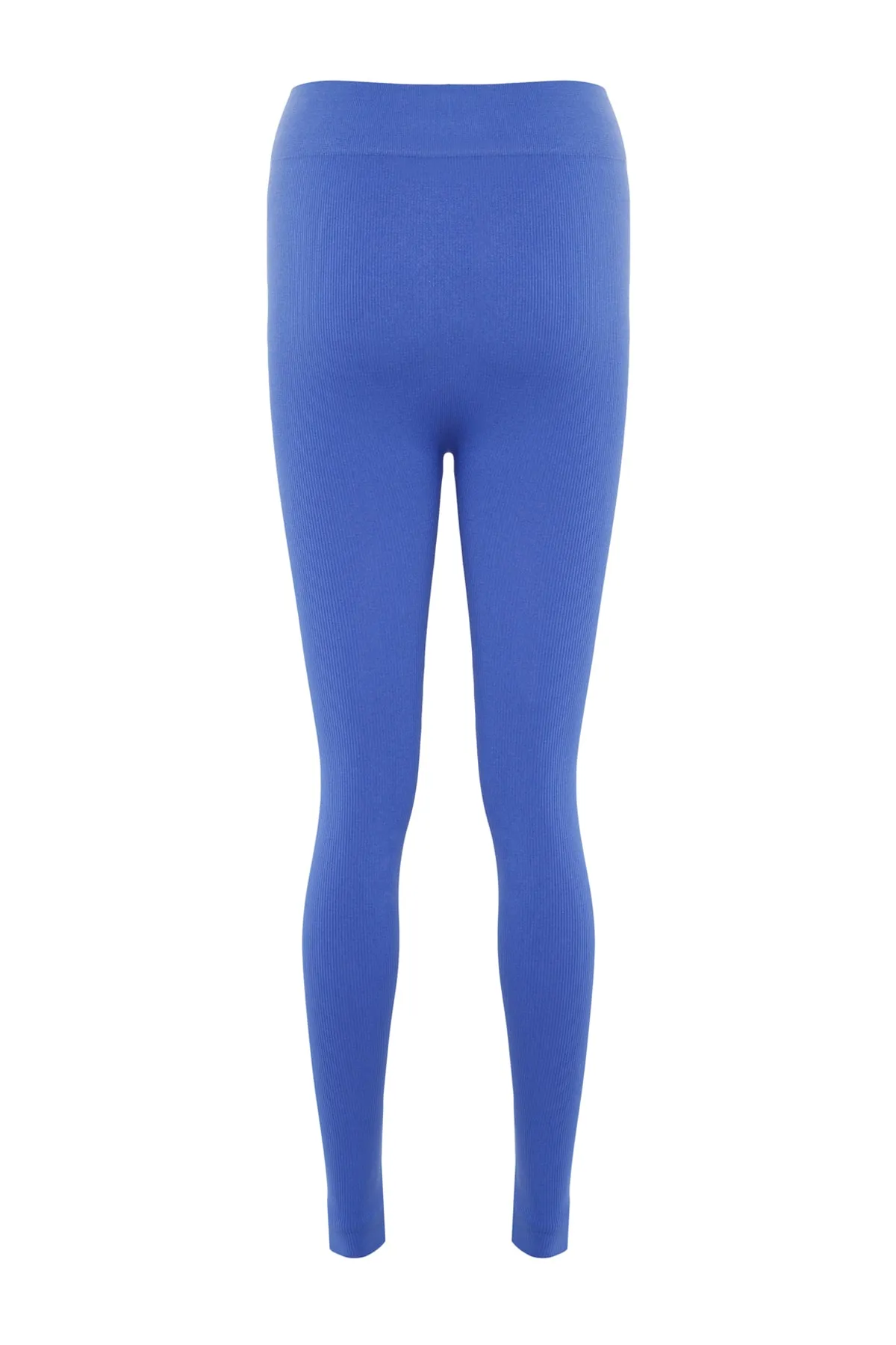 Trendyol Collection  Blaue nahtlose/nahtlose gestrickte Sport-Leggings in voller Länge TWOAW20TA0071