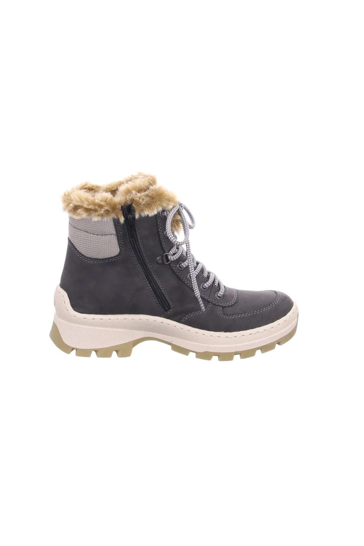 Rieker  Stiefelette - Grau - Flacher Absatz