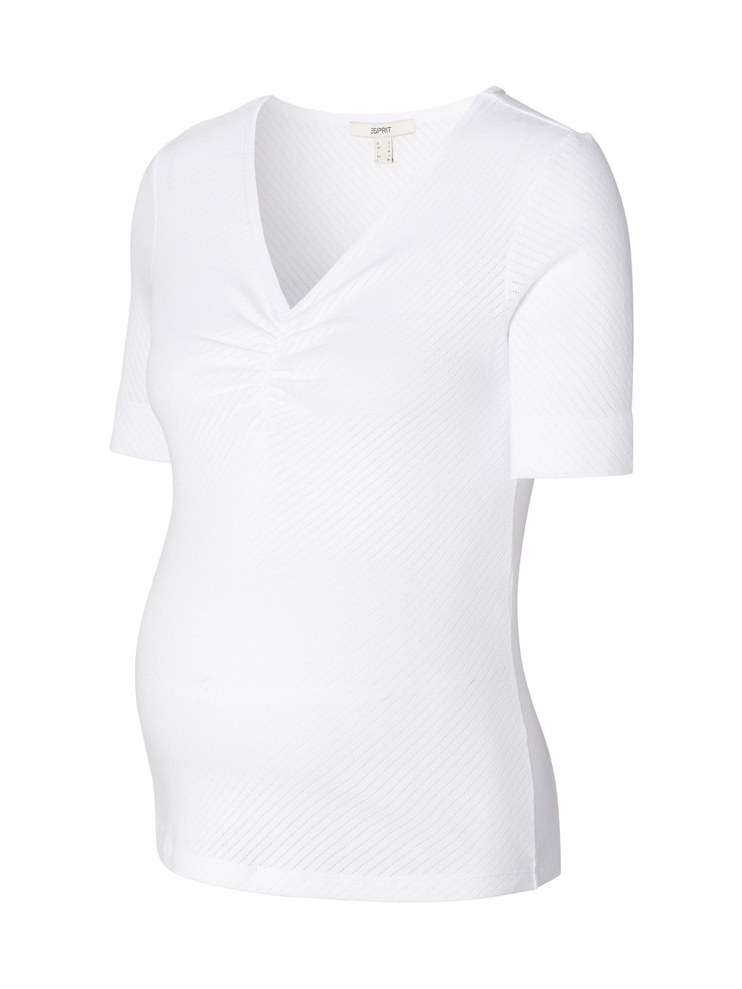 ESPRIT maternity Umstandsshirt Pointelle-T-Shirt aus Bio-Baumwolle