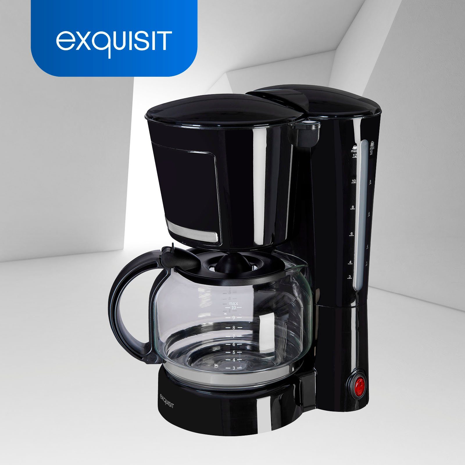 exquisit Filterkaffeemaschine KA 3102 swi, 1,25l Kaffeekanne, Papierfilter 1x4
