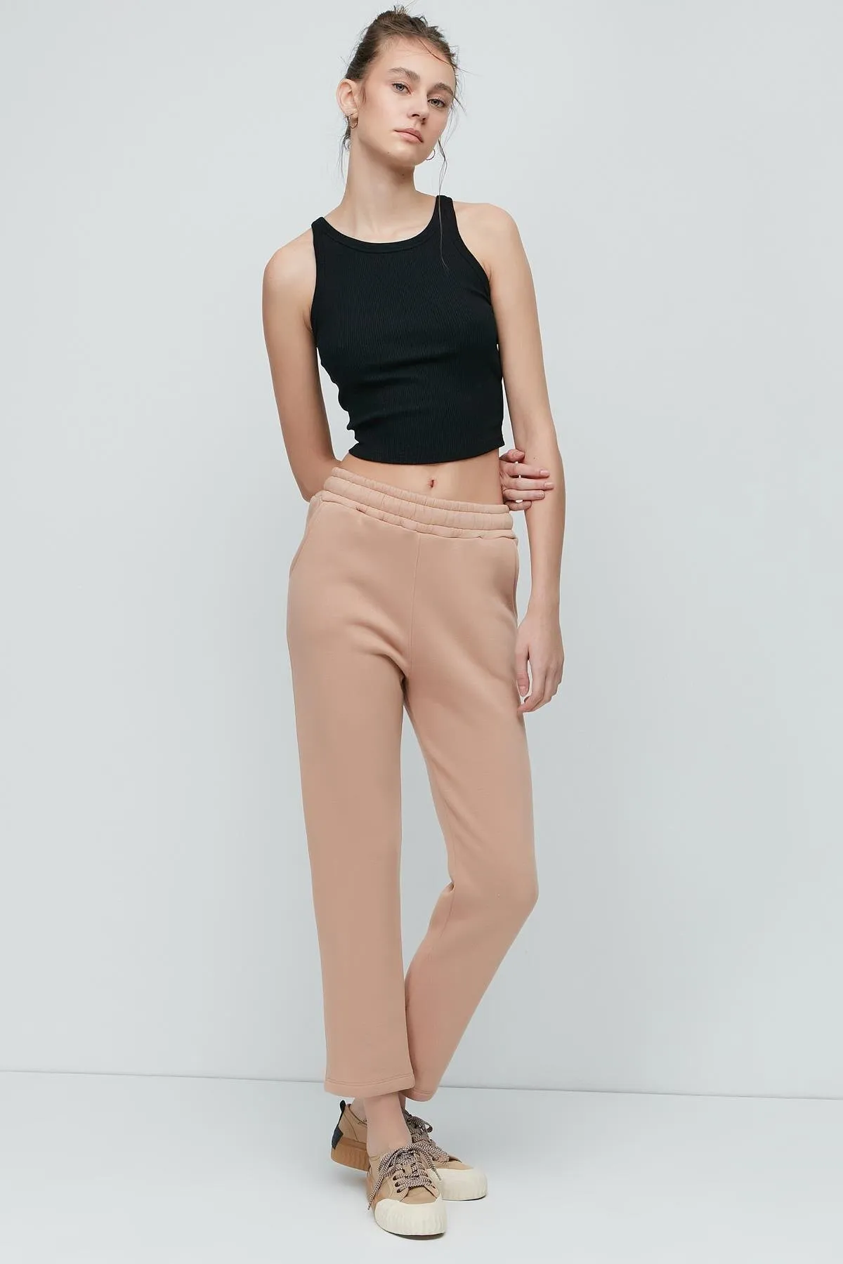 C&City  Jogginghose mit geradem Bein 901 Creme