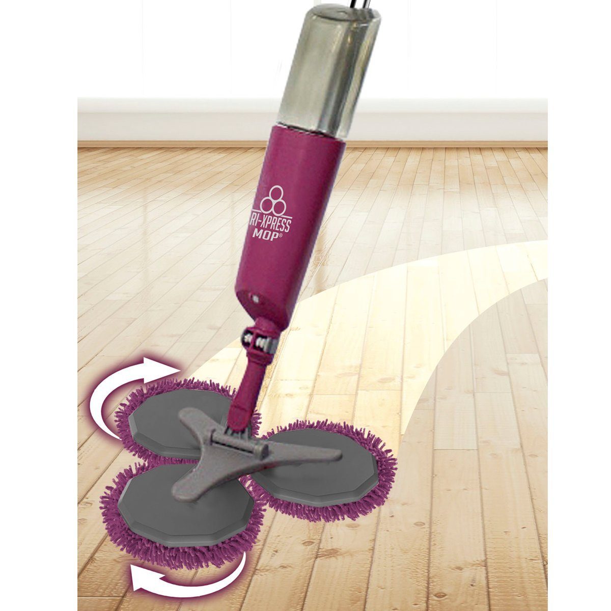 Best Direct® Sprühwischer Tri Xpress Mop® (5-tlg) 3-in1 Bodenwischer mit flexiblem Arm, 0,5 Liter Wassertank