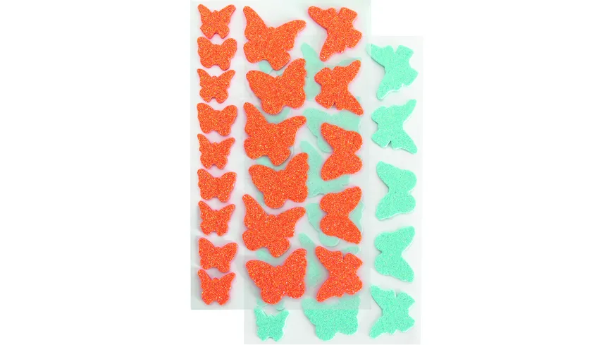 folia Moosgummi Glitter-Sticker Falter