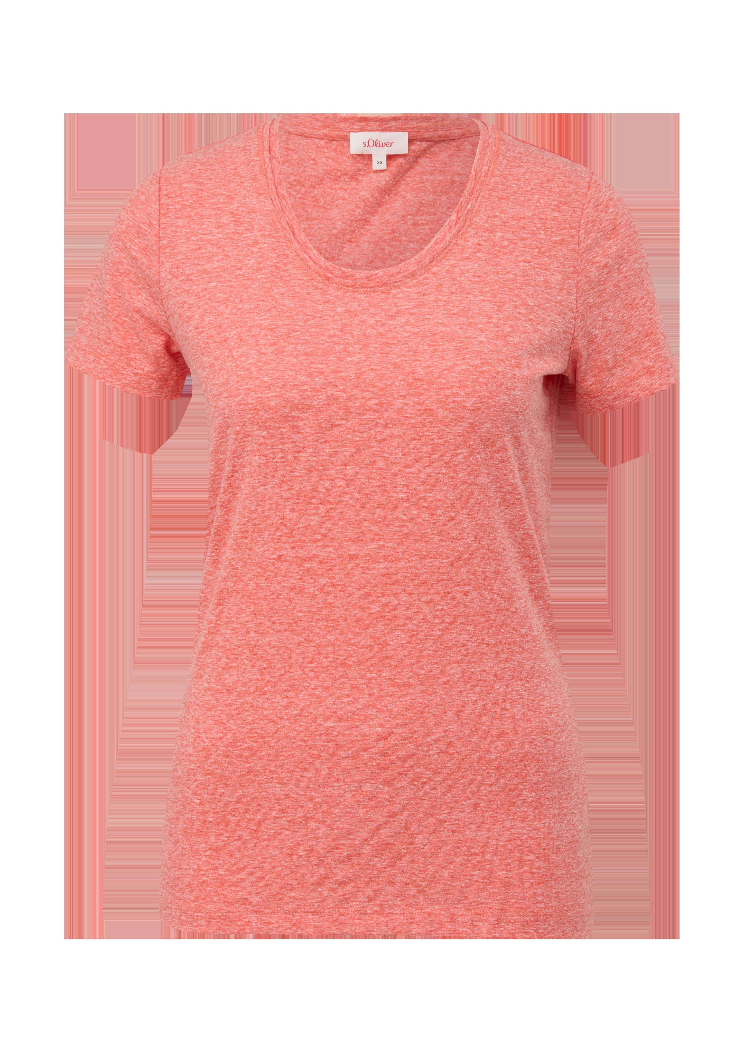 T-Shirt mit U-Ausschnitt  2134676-25W9