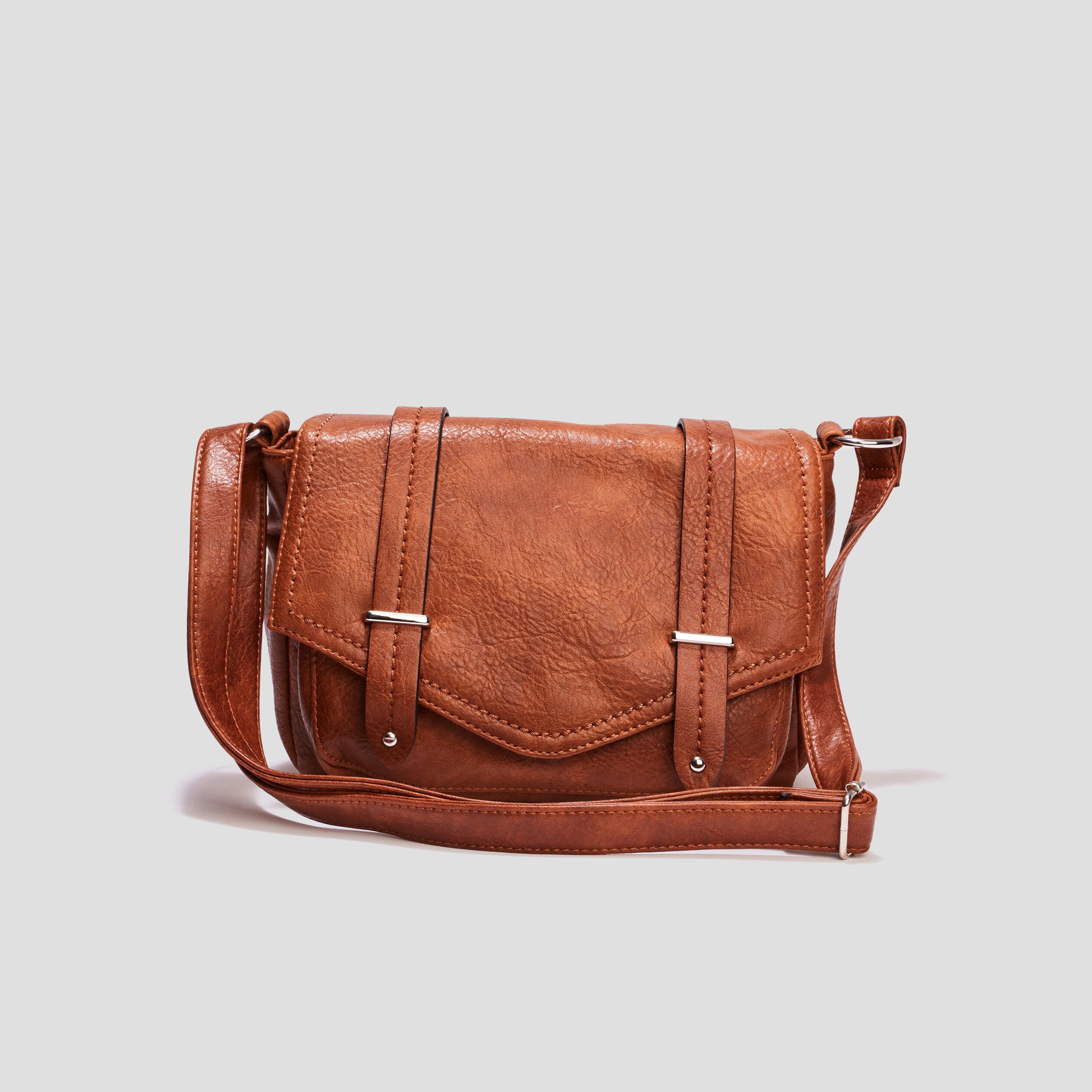 Sac cartable avec bandoulière marron cognac femme | La Halle