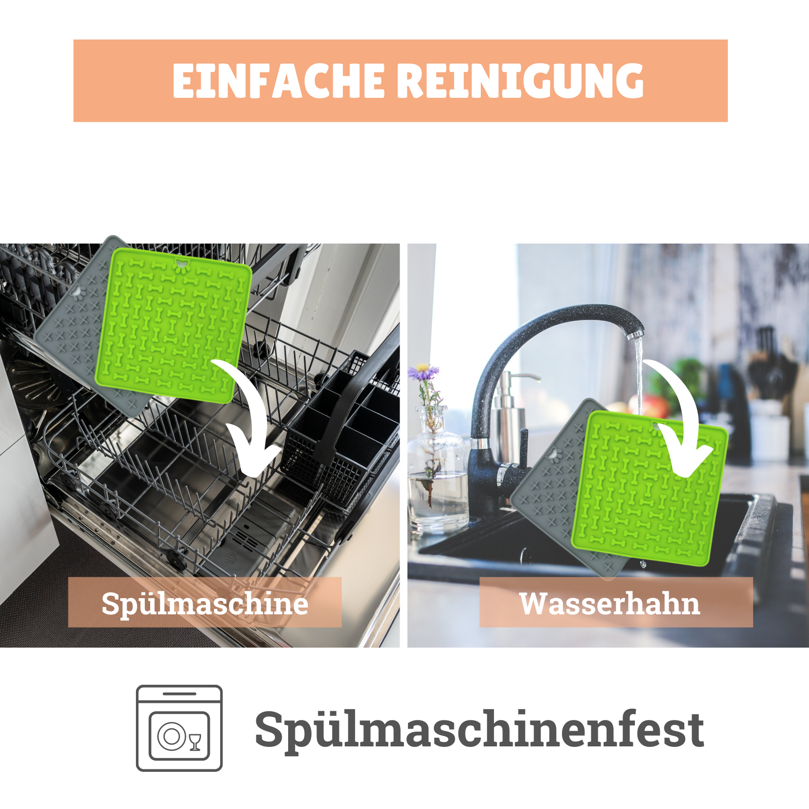 BeG Buddy Intelligenzspielzeug BeG Buddy [2-er] Leckmatte für Hunde / Katzen, Schleckmatte mit Saugnäpfen, Beschäftigung / Beruhigung