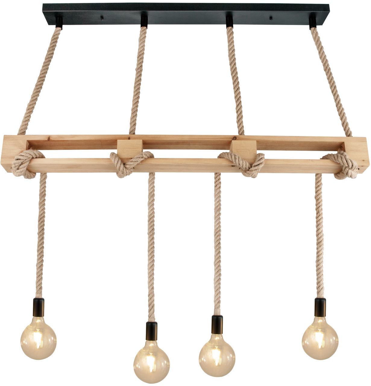 Globo Lighting - ULLEU - Hängeleuchte Metall schwarz, 4x E27