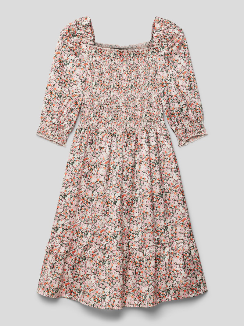 Blusenkleid mit Allover-Muster in offwhite