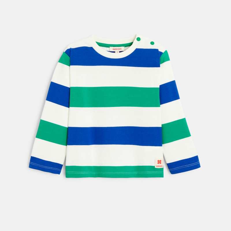 T-shirt bébé garçon jersey rayures vertes Catimini
